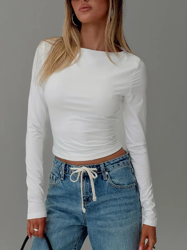 Chic Clothes For Women Limited Time Special Offer Nadene Top White