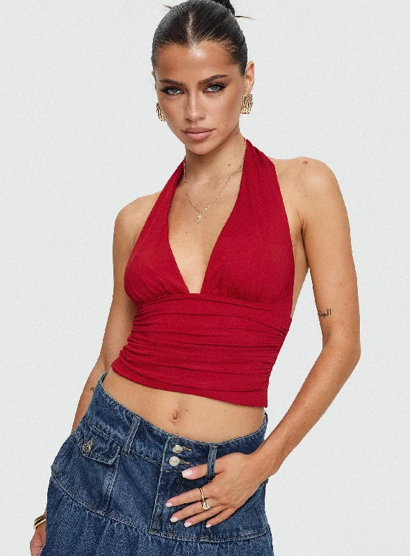 Women's Transitional Attire Clearance Event Love Coast Top Red