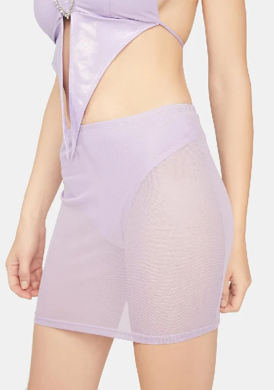 Classic Women's Apparel Fashion-Forward Offers Fig See-Through Me Mini Skirt