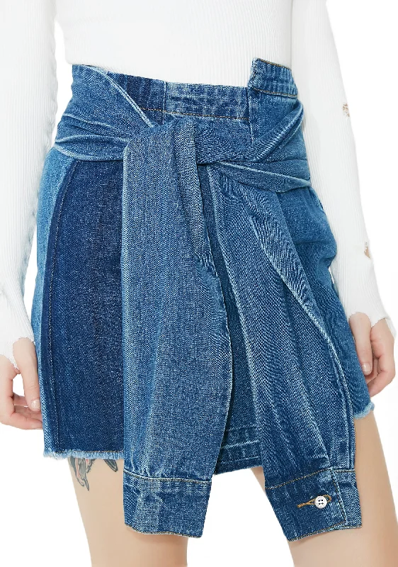 Sustainable Women's Apparel Discover Promotions Not Trippin’ Denim Skirt