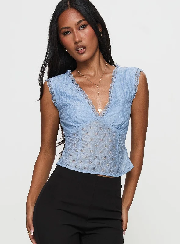 Women's Transitional Clothes Hurry Before It'S Gone Gimmie Top Blue