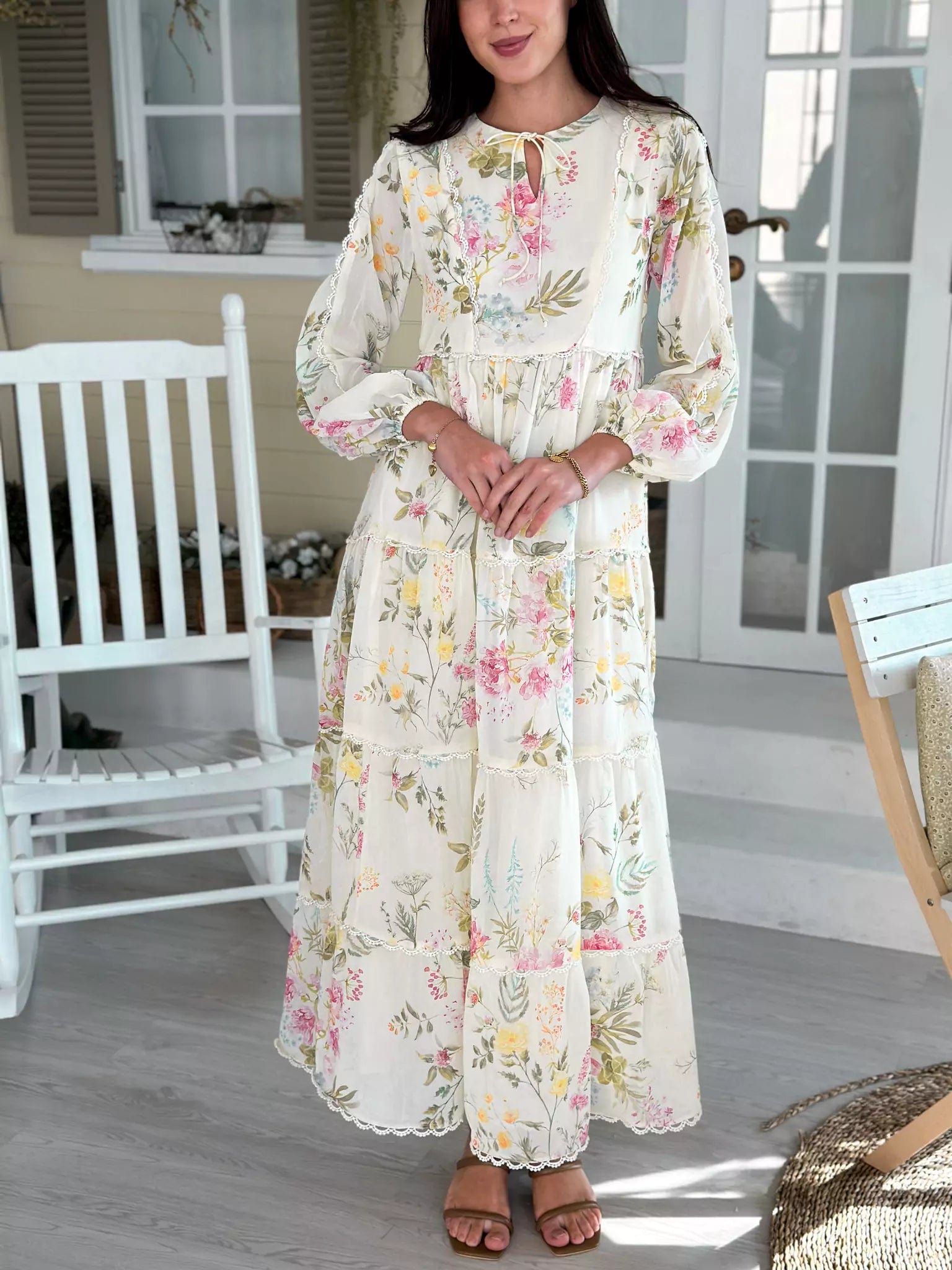 Women's Festive Attire Durable Fashion Picks Savannah Floral Long Dress