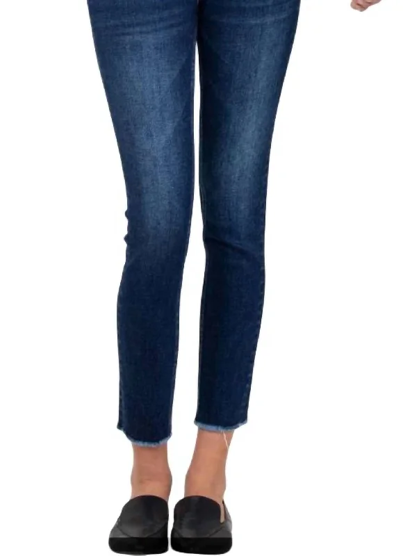 Women's Outfit For The Office Romantic Chic Deals Work For The Weekend Skinny Jean In Dark Wash