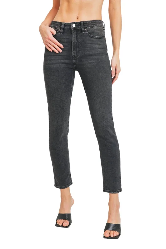 Charming Everyday Clothing For Women Shop Sales High Rise Vintage Skinny Jeans In Washed Black