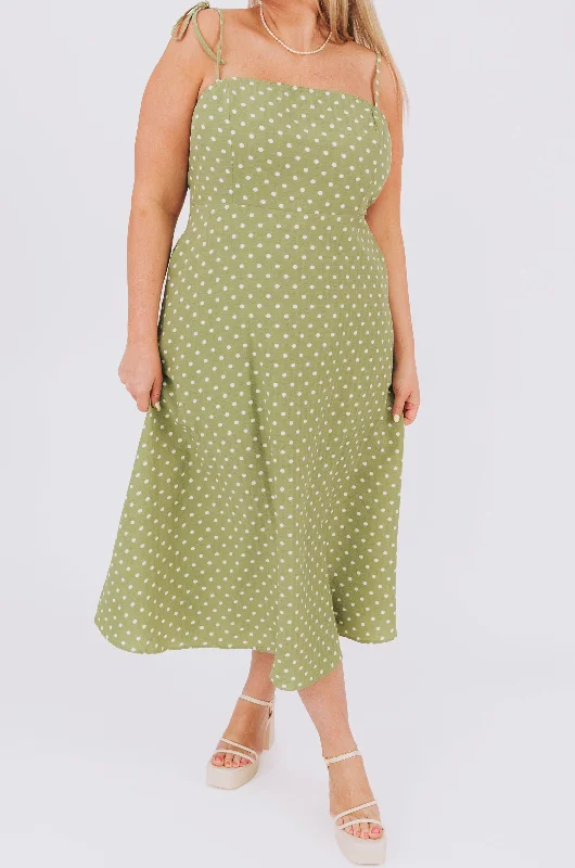 Women's Formal Event Clothing Street Style Discounts PLUS SIZE - Polka Dot Envy Dress