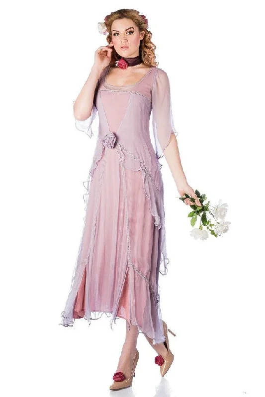 Charming Women's Garments Don't Miss Out Great Gatsby Party Dress in Mauve by Nataya