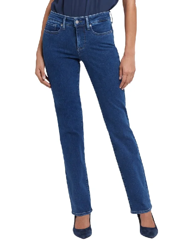 Comfortable Garments For Women Exclusive Discount NYDJ Marilyn Hollywood Indigo Straight Leg Jean