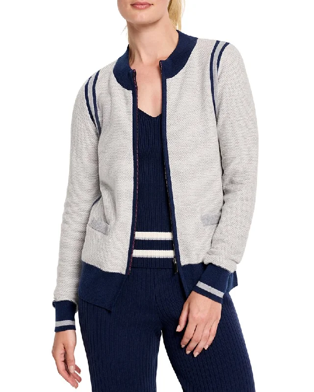 Chic Clothes For Women Stylish Savings NIC & ZOE Zip Front Tipped Sweater Cardigan