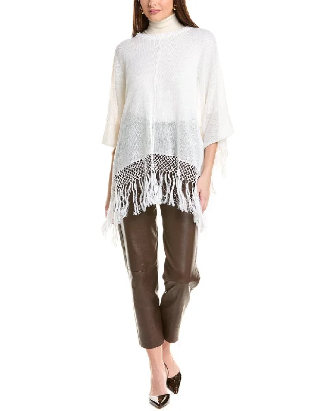 Women's Elegant Formal Outfit Essentials On Sale Brunello Cucinelli Linen & Wool-Blend Poncho