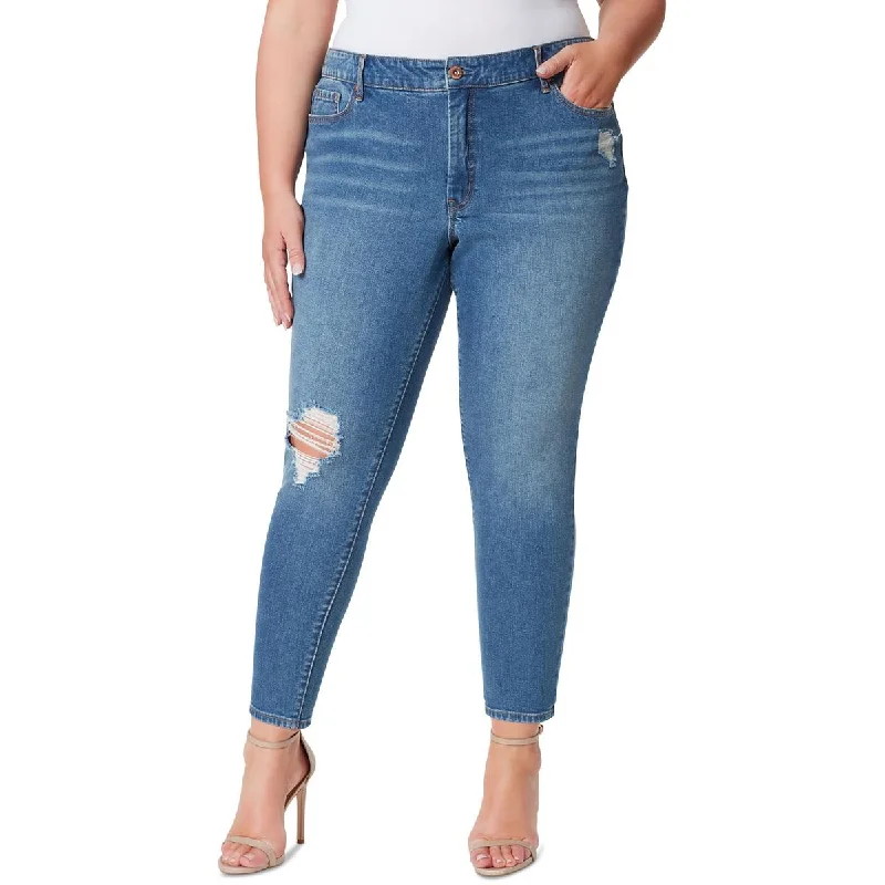 Women's Activewear Outfit Shop Sale Items Plus Adored Womens High Rise Medium Wash Ankle Jeans