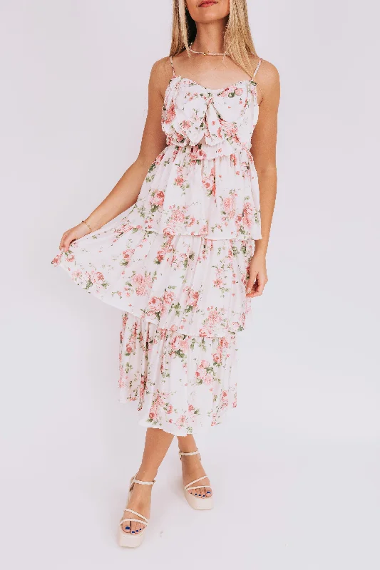 Women's Comfortable Lounge Attire Summer Deals Blooming Bow Dress