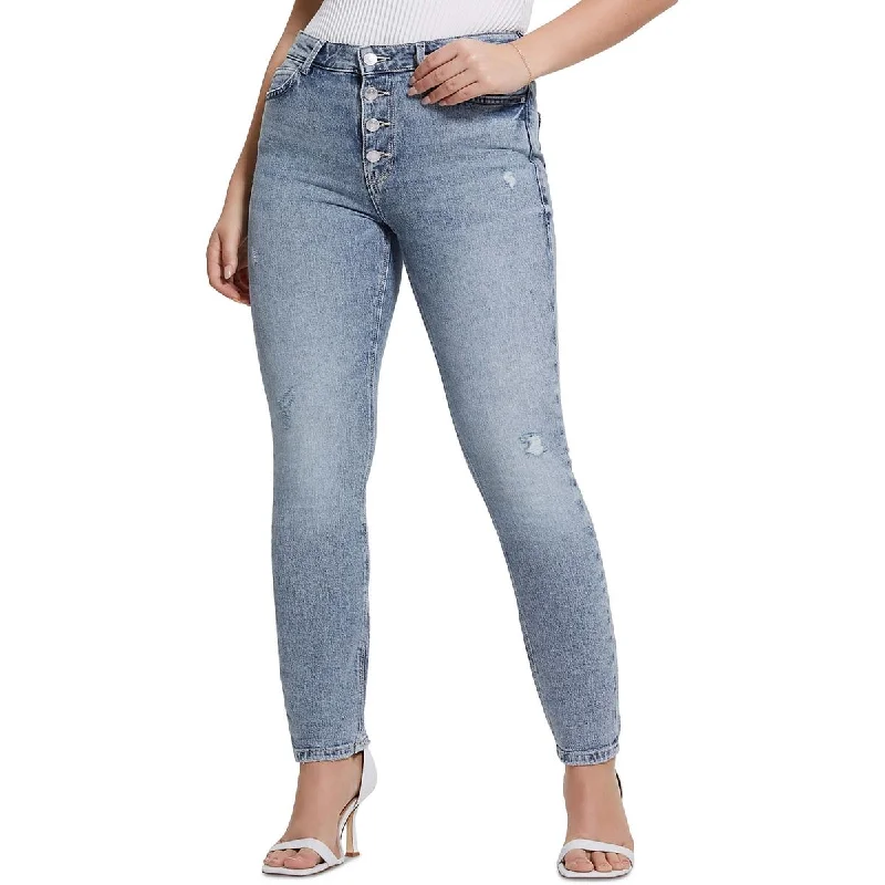 Women's Formal Event Attire Limited Time Offer Womens Button Casual Skinny Jeans