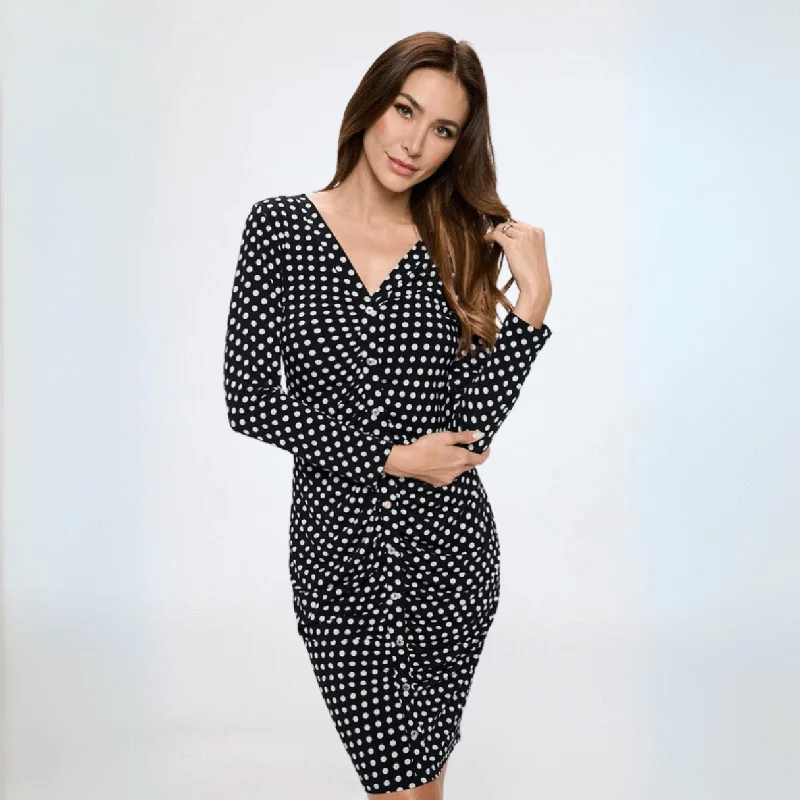 Women's Weekend Outfit New In This Season Polka Dot Jersey Dress CLEARANCE FINAL SALE