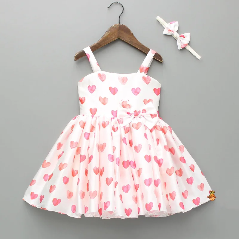 Women's Tops And Clothing Limited Edition Heart Printed Strappy Dress And Bowie Headband