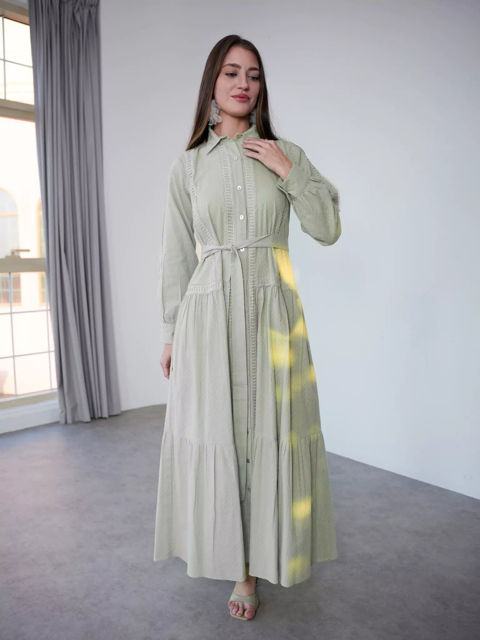 Formal Garments For Women Special Offer Viola Pastel Green Long Dress