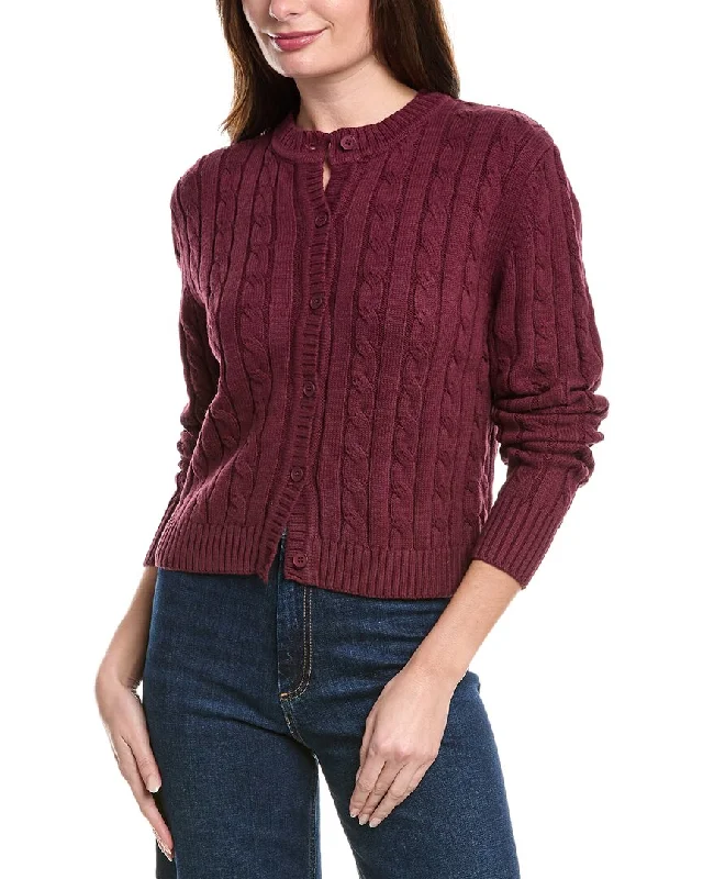 Women's Cozy Outfit For Lounging Seasonal Picks POINT Cable Cardigan