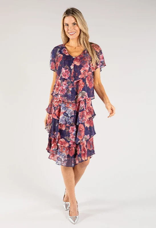 Women's Vintage Garments Snag Fabulous Fashion Bargains Floral Tiered Dress