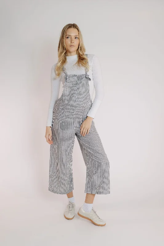 Women's Comfy Loungewear Outfit Dive Into Trendy Styles Eiffel Jumpsuit in Black-White Stripe