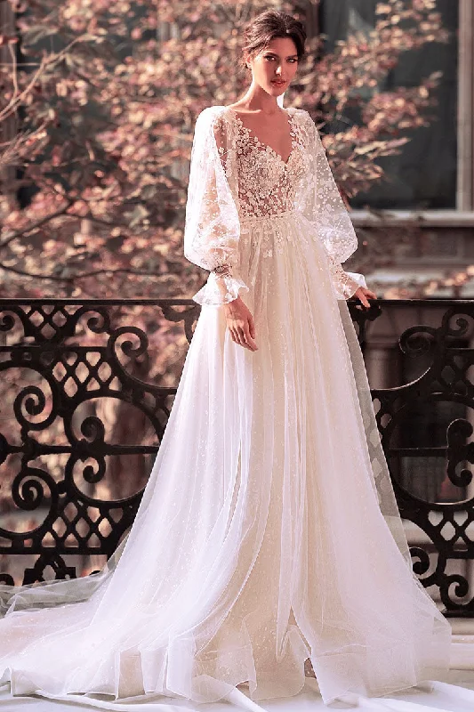 Women's Vacation Outfit Minimalist Fashion Sale Forever Yours Romantic Floral Lace Wedding Dress