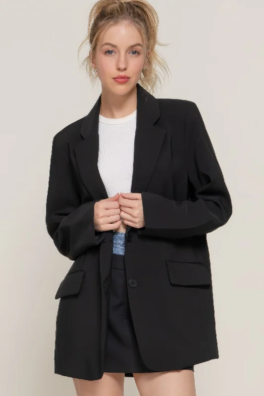 Women's Clothes For Outdoor Events Contemporary Chic Promotions Long slv front button closure blazer