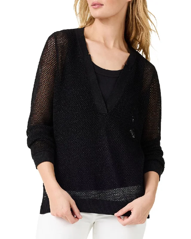 Women's Professional Garments Comfort Meets Fashion NIC+ZOE Mesh Stitch Sweater