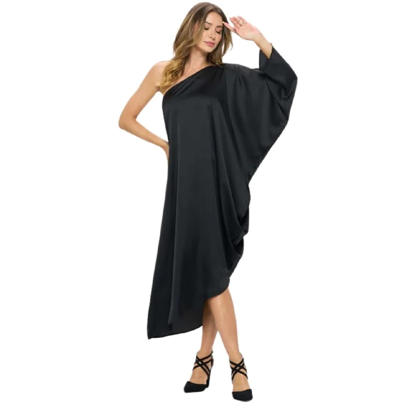 Women's Attire Inspired By You, Designed For You One Shoulder Asymmetrical Cocktail Dress Made in USA