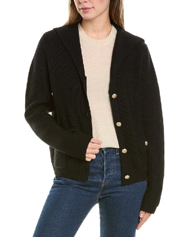 Sustainable Women's Clothing Athleisure Style Sale Bruno Magli Sailor Collar Wool Jacket