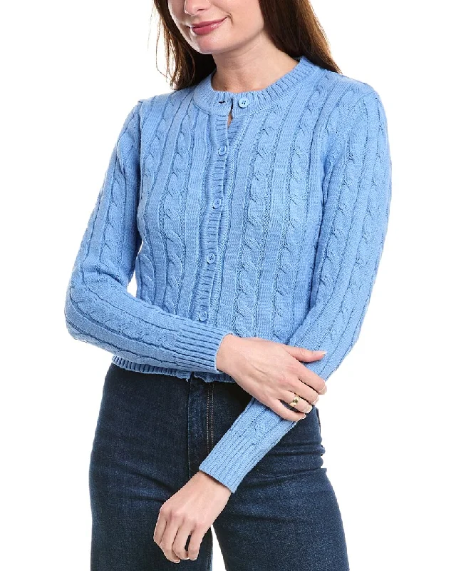 Women's Fashionable Attire For Work Additional Time-Limited Offers POINT Cable Cardigan