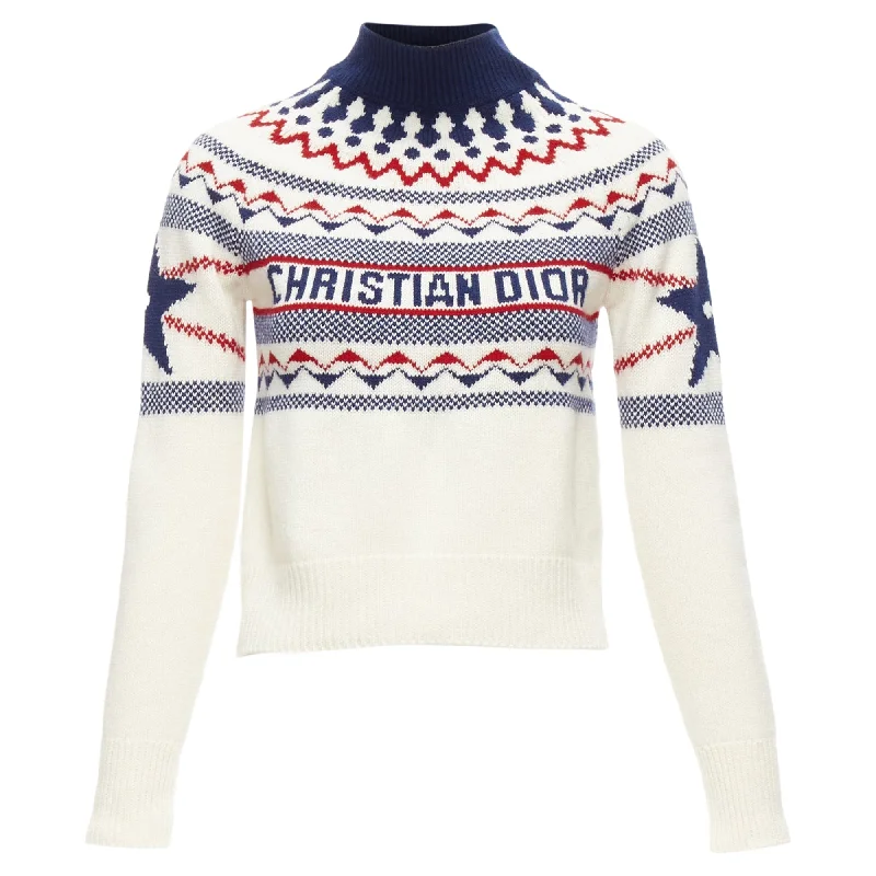 Women's Travel Garments Best-Sellers Christian Dior Dioralps cream wool cashmere fairisle sweater