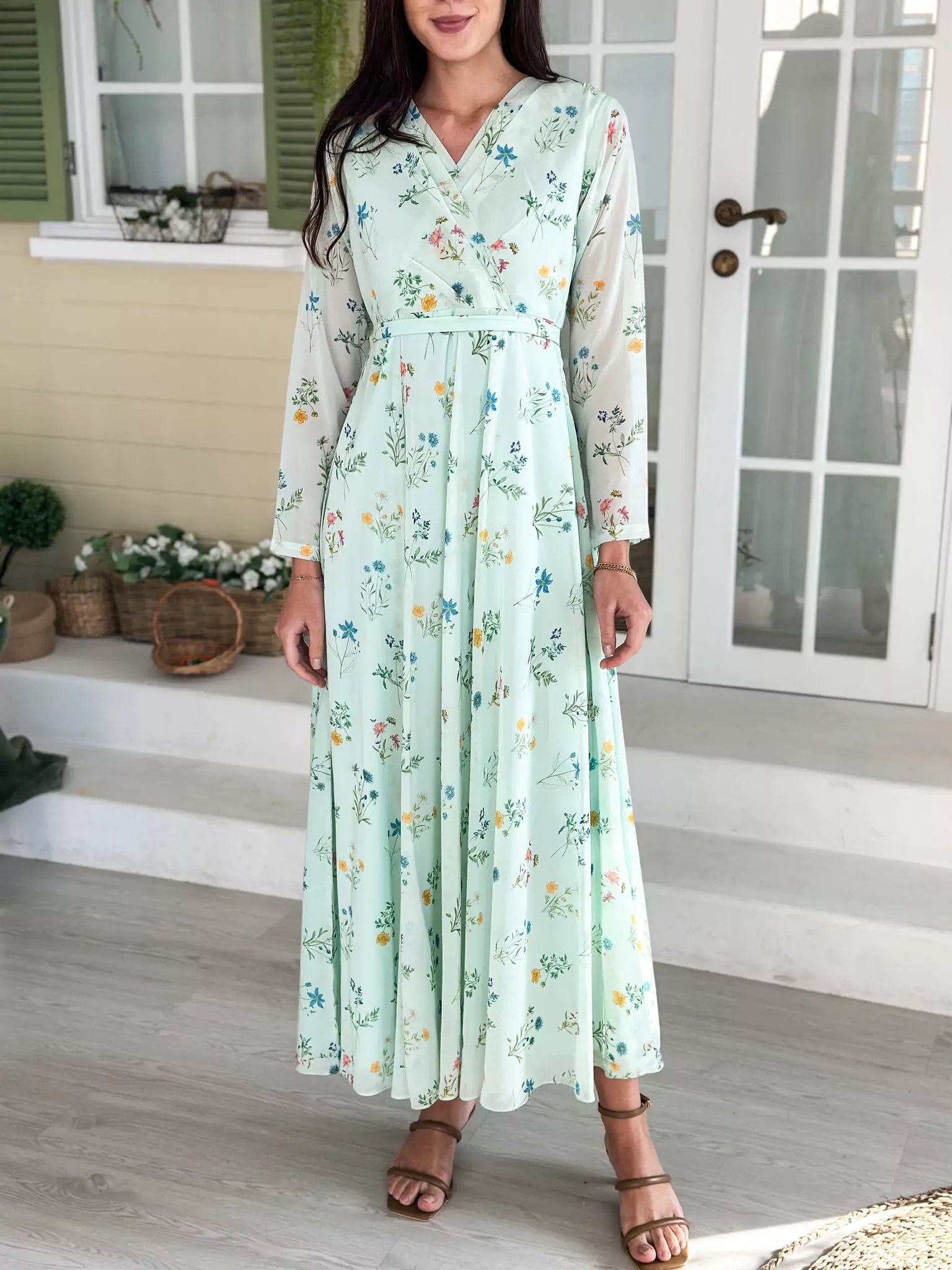 Fashionable Women's Clothes Inspired By You, Designed For You Sorrel Floral Long Dress