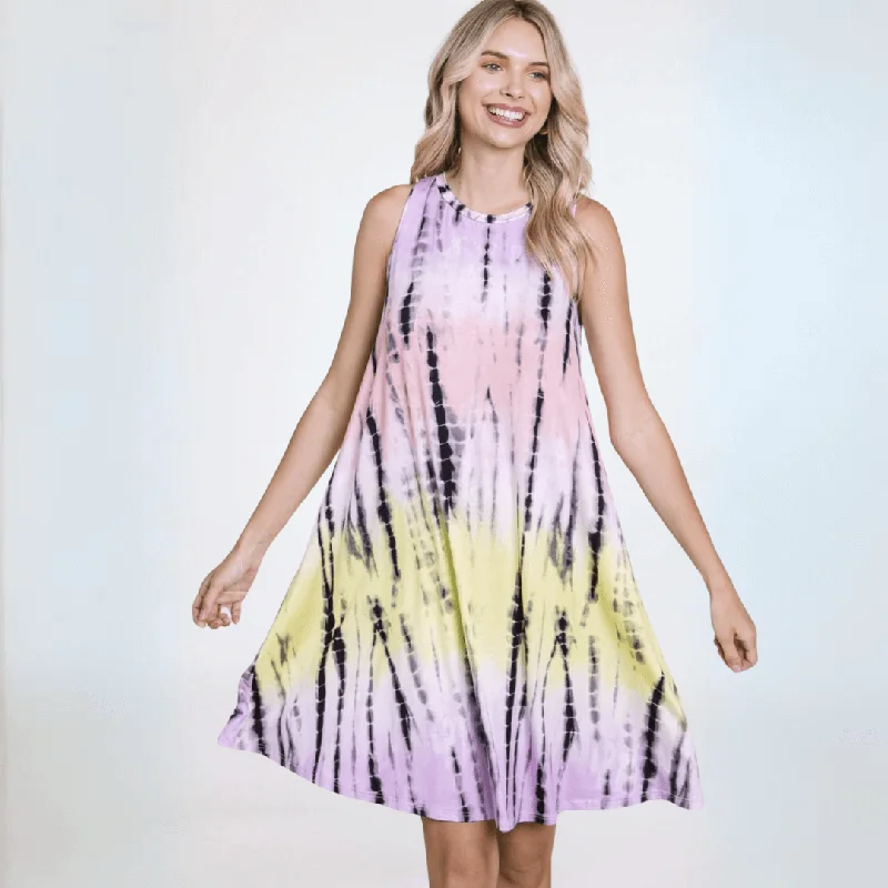 Women's Timeless Attire Exclusive Deals Online A Summer Stroll Dress in Tie Dye Made in USA