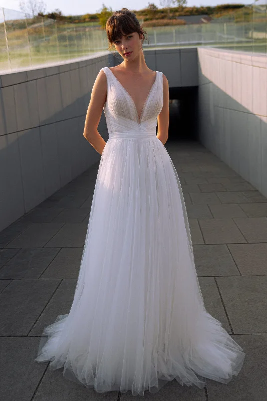 Affordable Luxury Women's Apparel Flash Sale Now Elinor Tulle A-line Wedding Dress