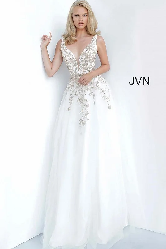 Women's High-End Clothing End Of Season Sale Jovani Long Sleeveless Wedding Dress Sale