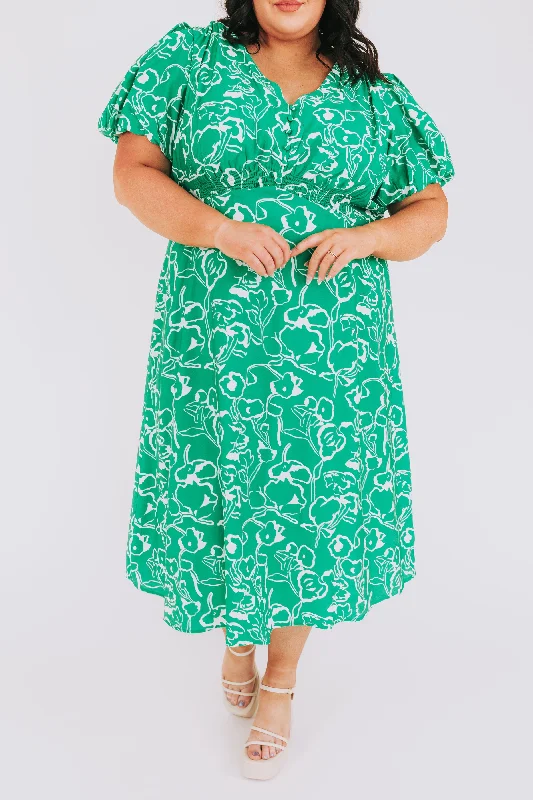 Women's Travel Attire Limited Time PLUS SIZE - Meadow Bloom Dress