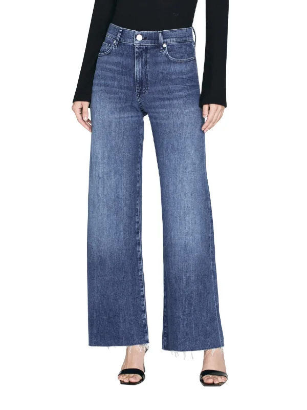 Women's Activewear Attire Fashion Forward Le Slim Palazzo Raw After Jeans In Crossing