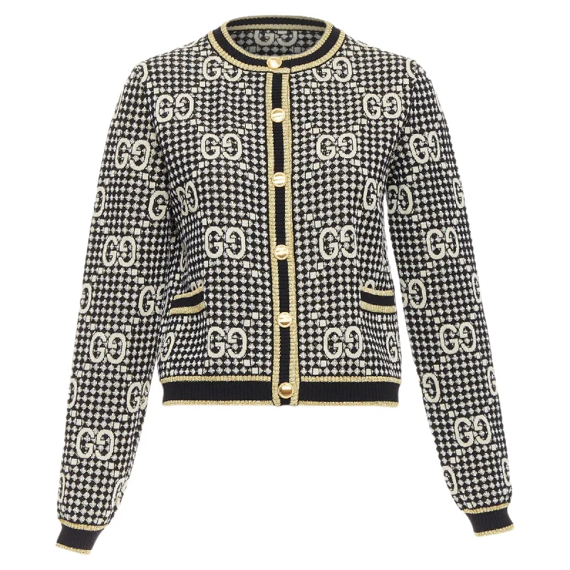 Women's Clothes And Garments Weekend Exclusive Gucci monogram jacquard preppy cardigan