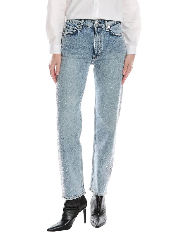 Women's Casual Outfit Sophisticated Street Style Offers rag & bone Harlow Lyra Ankle Straight Jean