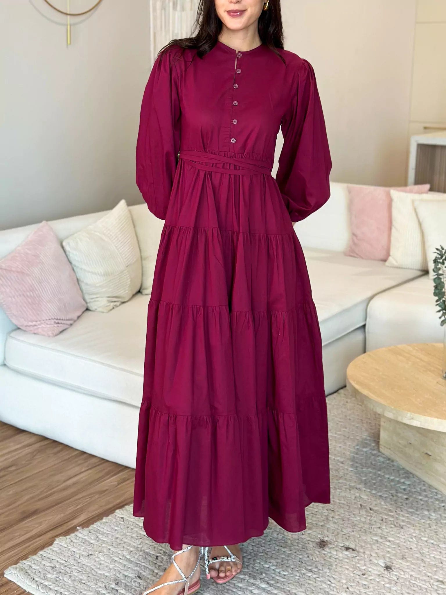 Trendy Athleisure Clothing For Women Flash Sales Cardinal Cotton Long Dress