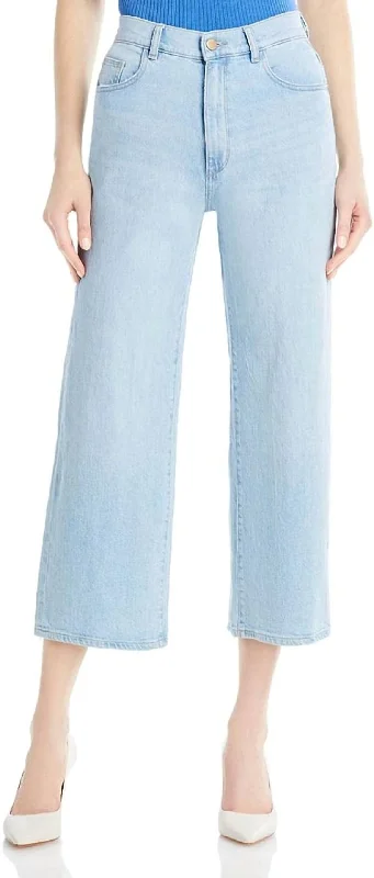 Women's Casual Apparel Cool Prices Hepburn Wide Leg High Rise Jeans In Baby Blue