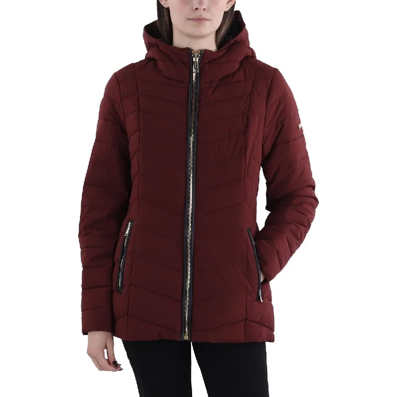 Women's Holiday Clothes Womens Quilted Hooded Puffer Jacket