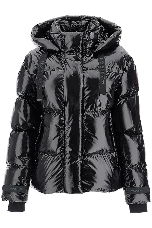 Women's Clothes Woolrich Women's Shiny Nylon Down Jacket