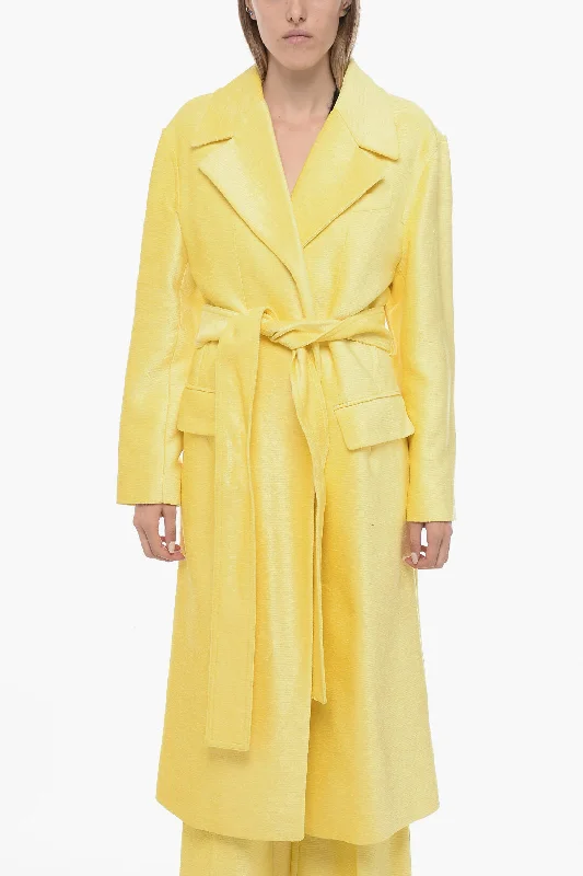 Limited-Time Offers On Elegant And Casual Styles Victoria Beckham Chenille Coat with Raw-Cut Trims Details