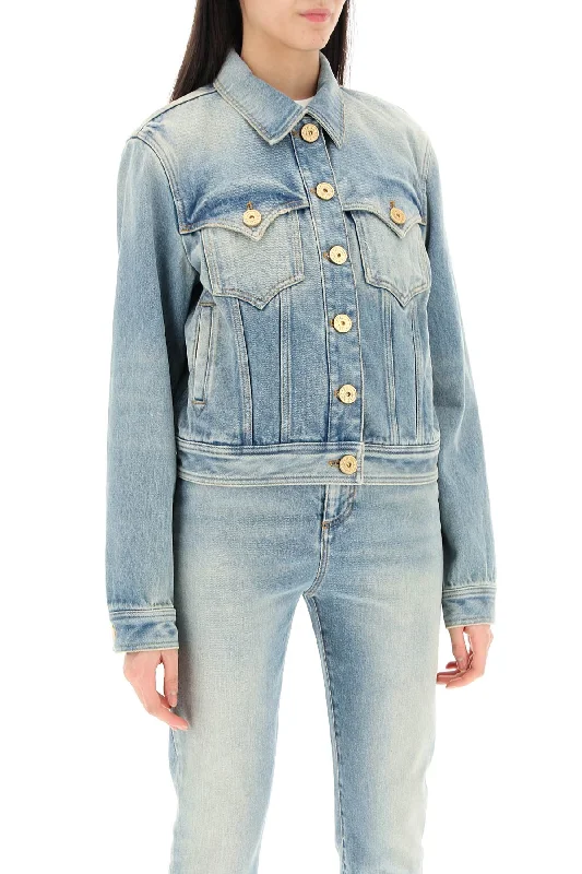 Women's Effortless Casual Outfit Balmain Western Denim Jacket