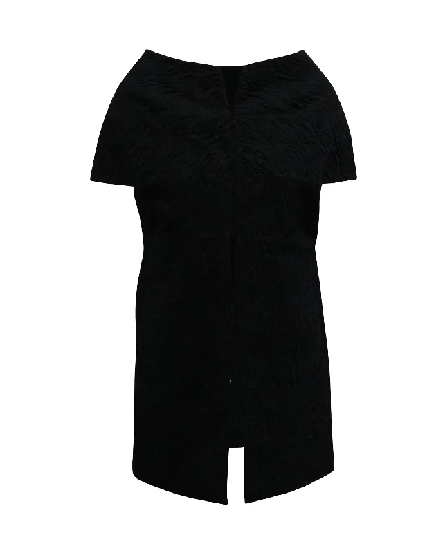 Affordable Women's Apparel Marni Sleeveless Textured Coat in Navy Blue Wool