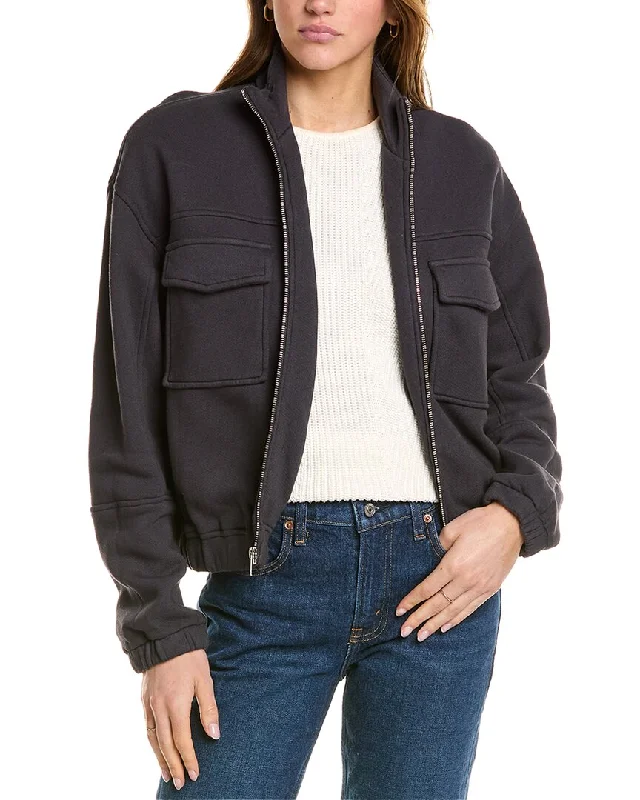 Affordable Women's Apparel Monrow Seamed Bomber Jacket