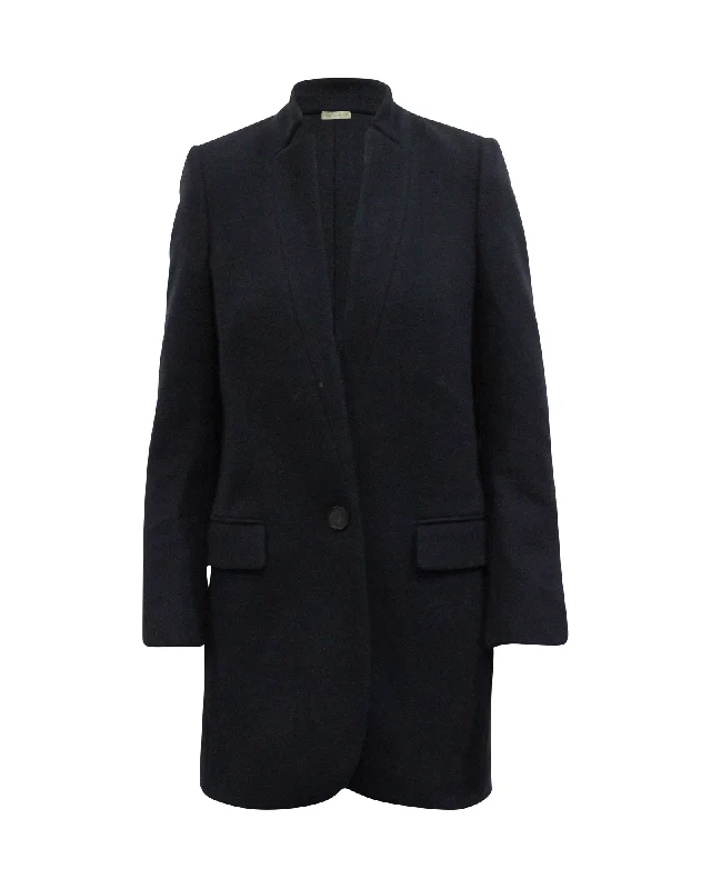 Sustainable Women's Clothing Stella Mccartney Bryce Coat in Navy Wool