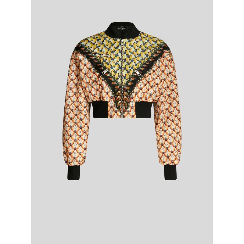 Big Savings On Modern And Classic Fashion Looks CROPPED FLORAL BOMBER JACKET