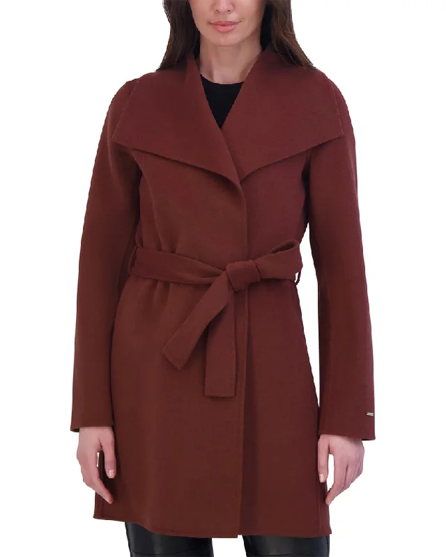 Women's Clothing For Travel Tahari Double Face Wool-Blend Coat