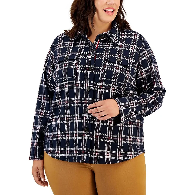 Affordable Women's Outfit Plus Womens Plaid Cold Weather Shirt Jacket