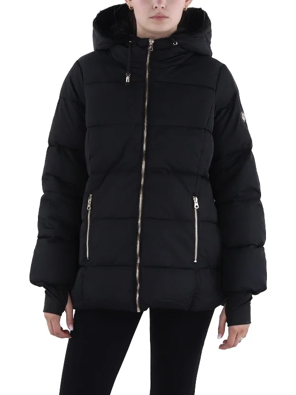 Stylish Women's Apparel Womens Insulated Faux Fur Lined Puffer Jacket